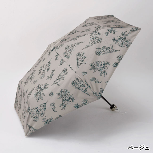 クラシックガーデン・晴雨兼用折りたたみ傘（SNS-0600596）ベージュ