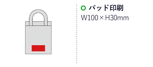 クリアビニル・Ａ４トート（SNS-0600730）名入れ画像　パッド印刷　W100×H30mm