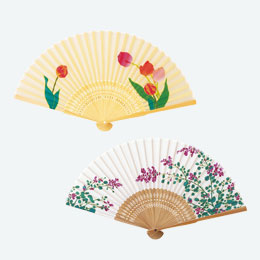 花うたげ シルク扇子