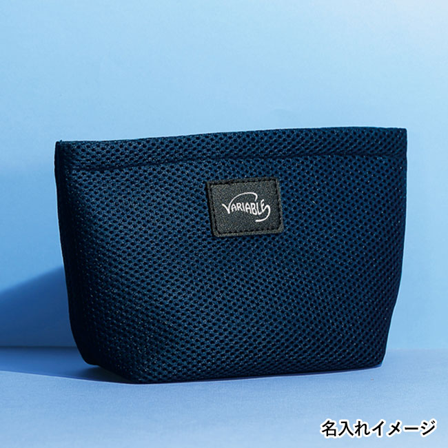 クッションメッシュ・ポケット付きポーチ（SNS-0601070）名入れイメージ