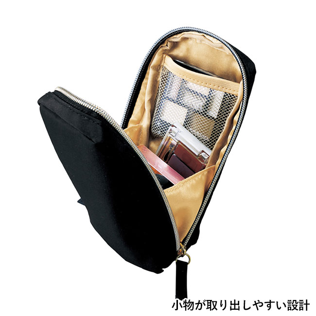 エルトラッド・ゴールド縦型ポーチ（SNS-0601086）小物が取り出しやすい設計