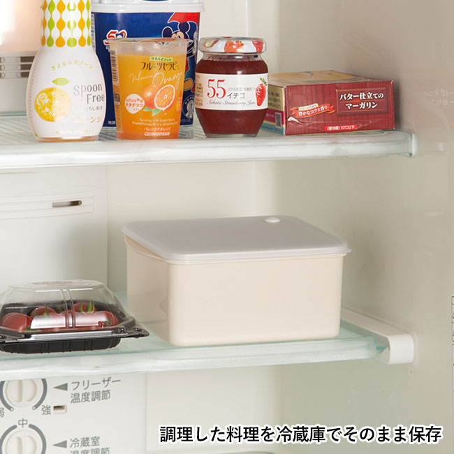 スピーディーヘルシーレンジスチーマー（SNS-0601088）調理した料理を冷蔵庫でそのまま保存