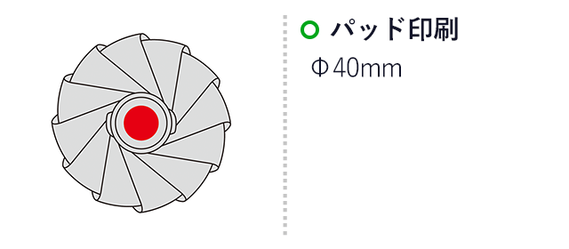 アイシングバッグ（SNS-0601107）名入れ画像　パッド印刷：Φ40mm