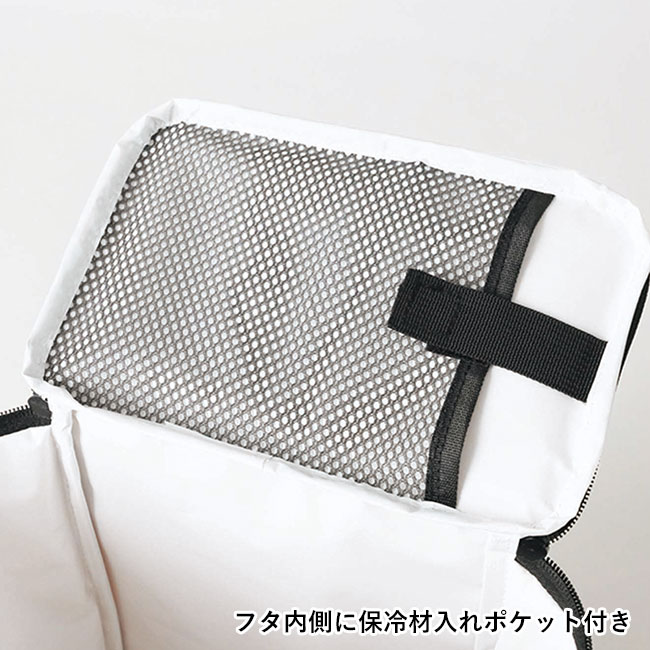 レジャーアンドライフ・保冷温2WAYボックスバッグ（SNS-0601205）フタ内側に保冷材入れポケット付き