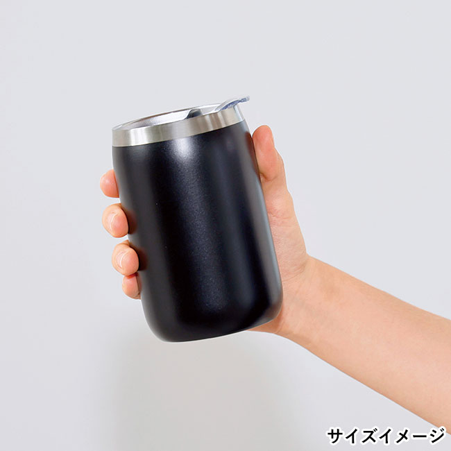 スライド式蓋付き真空二重構造ステンレスタンブラー（SNS-0601212）サイズイメージ