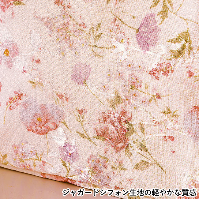 アマビリス ジャガードシフォンポーチ（SNS-0601218）ジャガードシフォン生地の軽やかな質感