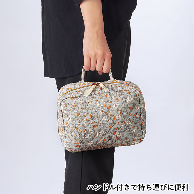 フィオリート・ハンドル付きキルティングオープンポーチ（SNS-0601222）ハンドル付きで持ち運びに便利