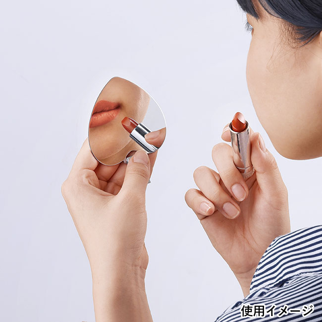 ハート型スリムプレートミラー（SNS-0601230）使用イメージ