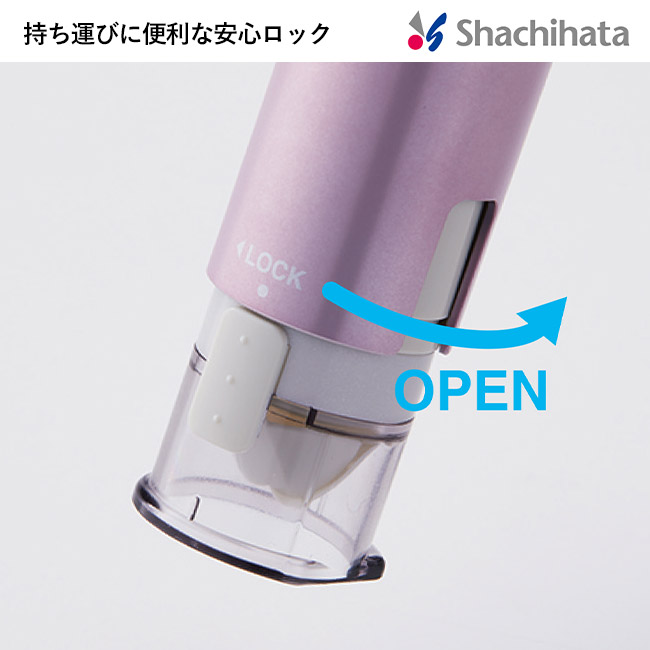 キャップレス９ スパークリングクリアカラー/シヤチハタ（XL-CLNSC）持ち運びに便利な安心ロック