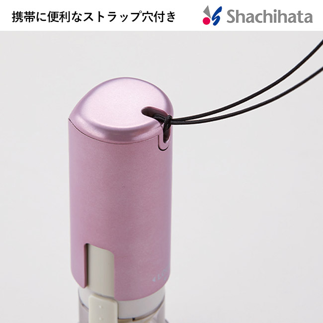 キャップレス９ スパークリングクリアカラー/シヤチハタ（XL-CLNSC）携帯に便利なストラップ付き