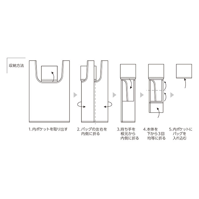 テントクロス 折りたたみ抗菌トート（SNS-0900034）収納方法