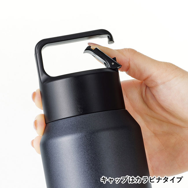 真空ステンレス炭酸ボトル（600ml）（SNS-0900063）キャップはカラビナタイプ