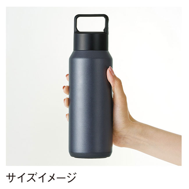 真空ステンレス炭酸ボトル（600ml）（SNS-0900063）サイズイメージ