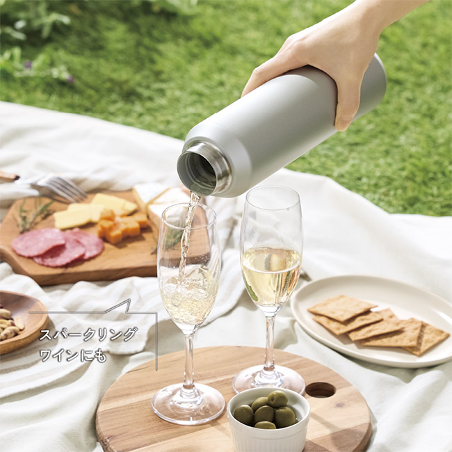 真空セラミック炭酸ボトル（800ml）（SNS-0900090）スパークリングワインにも