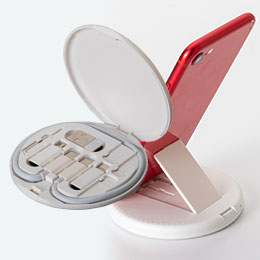 スマホスタンド付マルチケーブルセット　