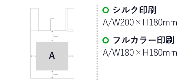 クルリト　ランチバッグ（SNS-0300002）名入れ画像 プリント範囲 シルク印刷w200×180mm フルカラー印刷w180×h180mm