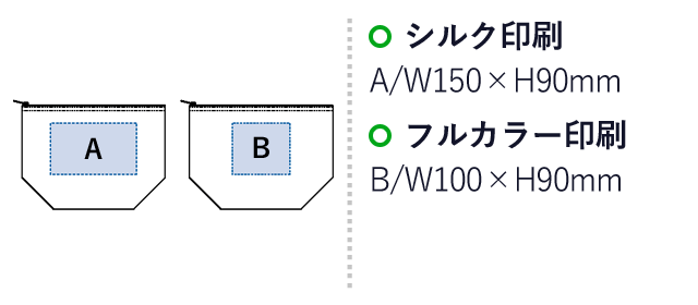 保冷デイリーポーチ（SNS-0300059）名入れ画像　シルク印刷：A/W150×H90mm　フルカラー印刷：B/W100×H90mm