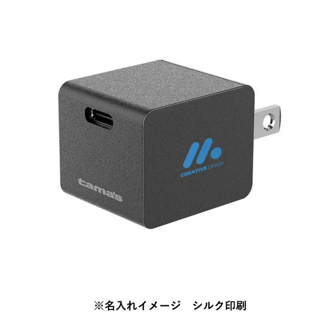 PD20W　コンセントチャージャー（SNS-0300065）名入れイメージ　シルク印刷