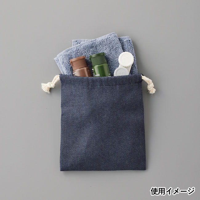 【プリント専用商品】デニムライク巾着(S)（SNS-0300434）使用イメージ
