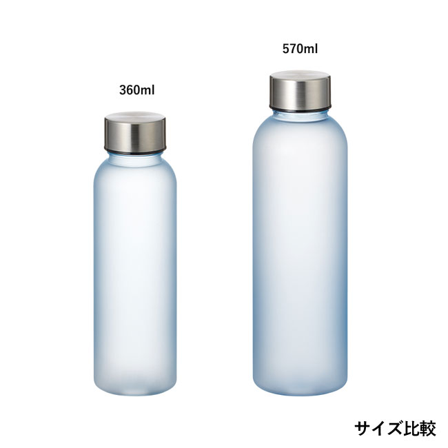 シリコンシェイカーボール+目盛り付フロストボトル570ml セット（SNS-0300449）サイズ比較