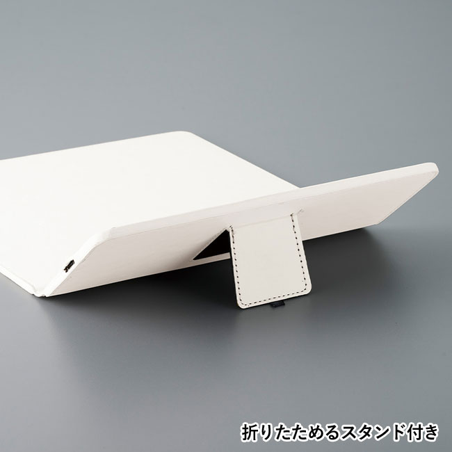 ワイヤレス充電付レザーマウスパッド 5W（SNS-0300487）折りたためるスタンド付き