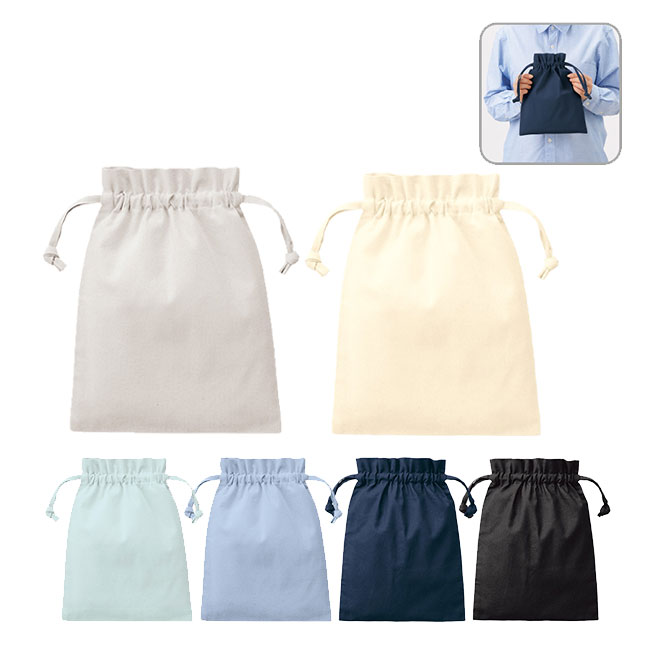 厚手コットンフリル巾着（M）商品画像