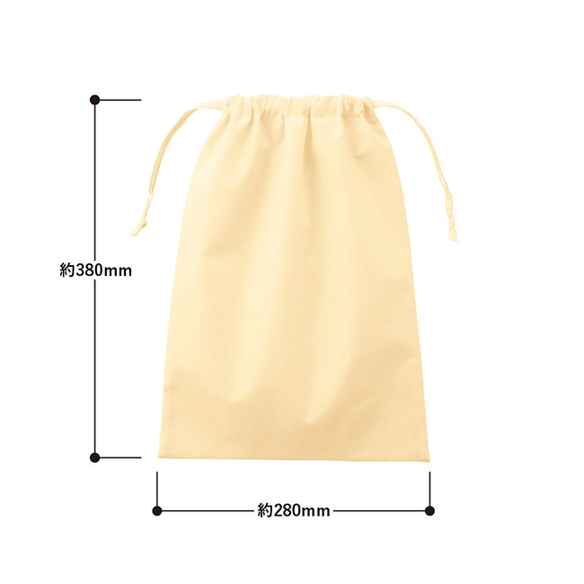 不織布巾着（Ｌ）（SNS-0300544）商品のサイズ