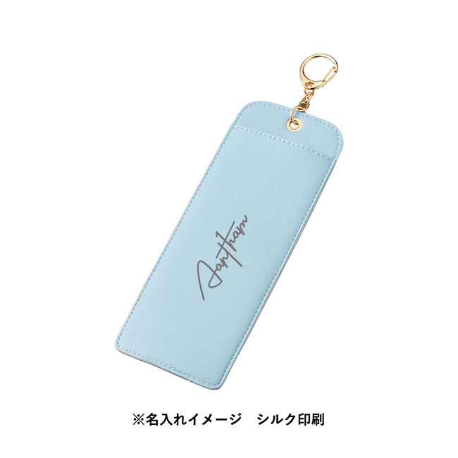 ４カットフォトキーホルダー（SNS-0300595）シルク印刷名入れイメージ