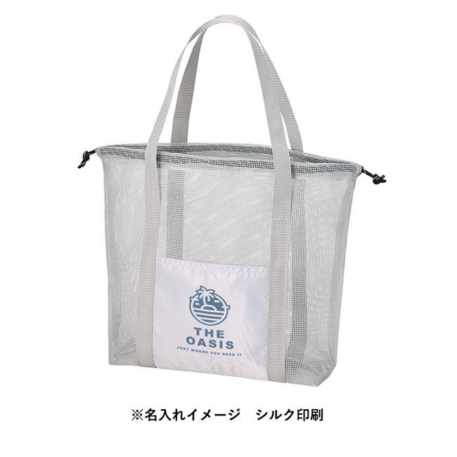 メッシュライントート(L)　（SNS-0300615）シルク印刷イメージ