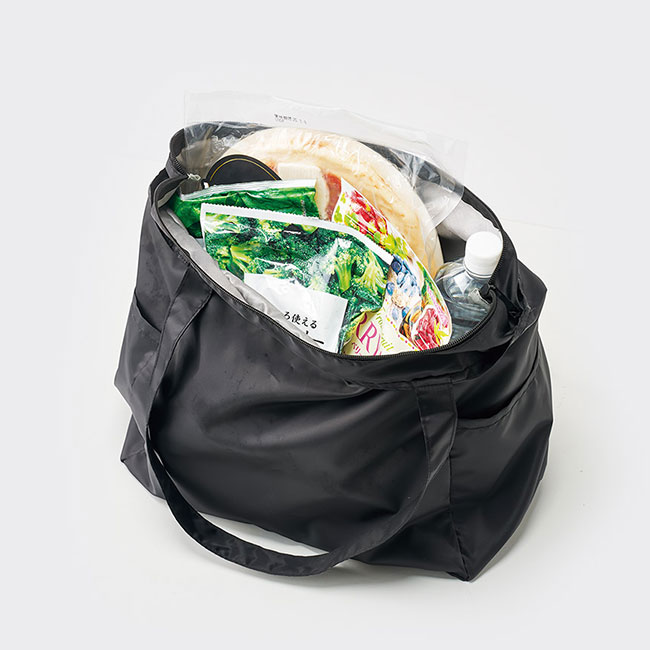 ライトクーラーマルチトート（L）（SNS-0300618）食品を入れた時のイメージ