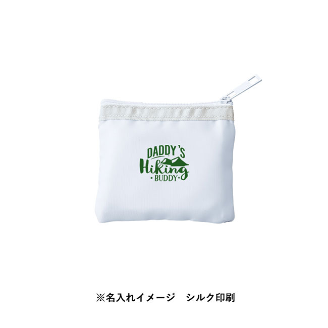 メッシュフラットポリポーチ（SS）（SNS-0300625）シルク印刷名入れイメージ