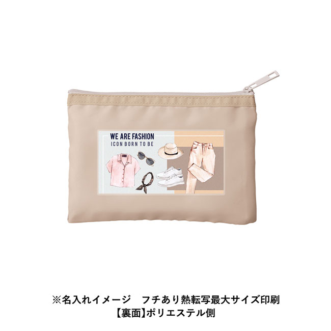 メッシュフラットポリポーチ（S）（SNS-0300626）フルカラー印刷名入れイメージ