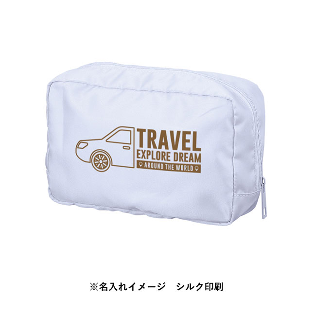 メッシュスクエアポリポーチ（SNS-0300628）持った時のサイズ感
