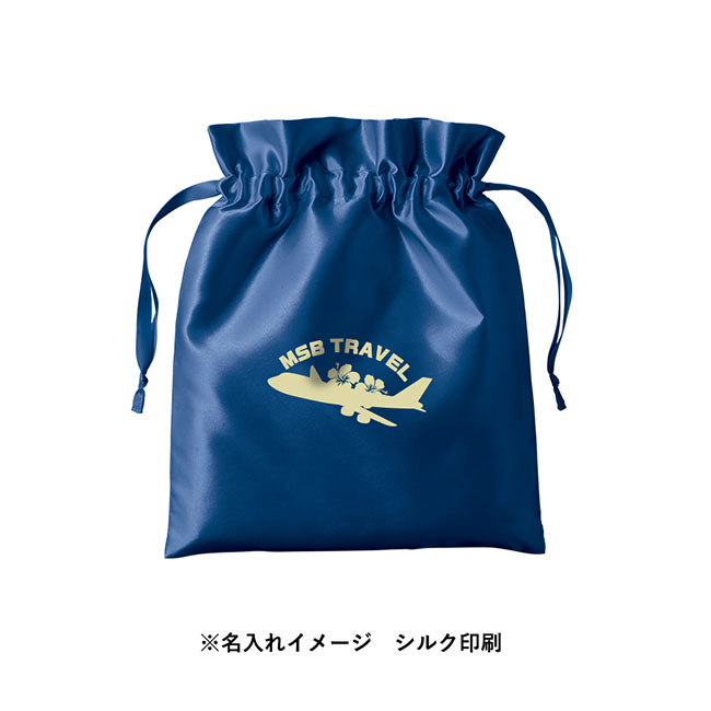 サテンフリル巾着（M）（SNS-0300635）熱転写印刷名入れイメージ