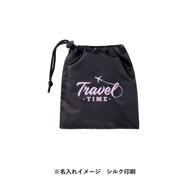 メッシュポリ巾着（S）（SNS-0300637）シルク印刷名入れイメージ