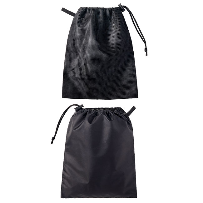 メッシュポリ巾着（M）（SNS-0300638）本体表面・裏面