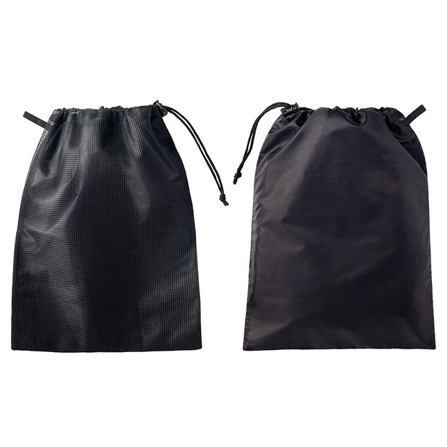 メッシュポリ巾着（L）（SNS-0300639）本体表面・裏面