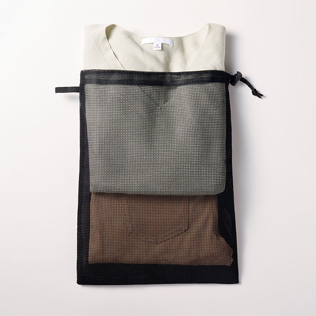 メッシュポリ巾着（L）（SNS-0300639）収納イメージ