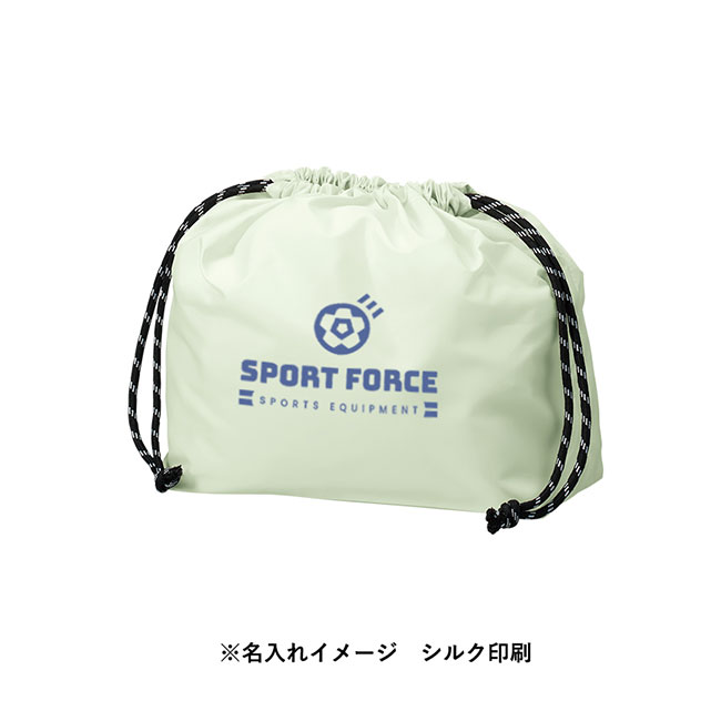 ファインライトポリマルチ巾着（SNS-0300643）シルク印刷名入れイメージ