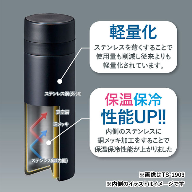ステンレスサーモドリンクボトル　５３０ｍｌ（SNS-0300651）軽量化・保温保冷性能UP