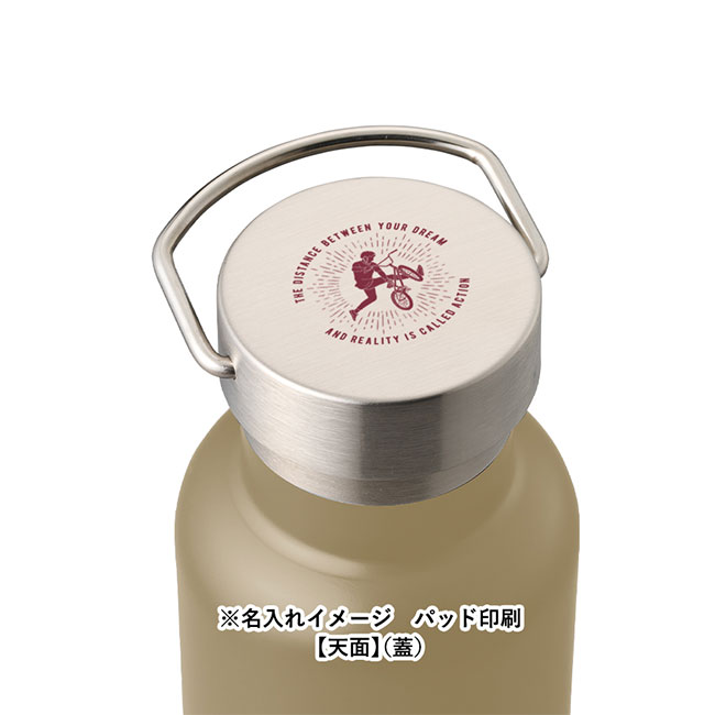 メタルハンドルサーモボトル５２０ｍｌ（SNS-0300653）天面パッド印刷イメージ