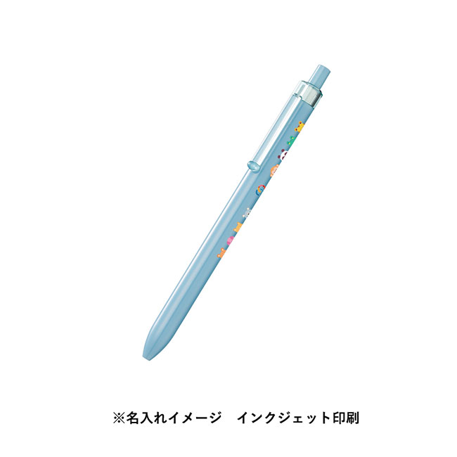 スケルトンクリップボールペン(再生ABS)　（SNS-0300660）本体名入れイメージ