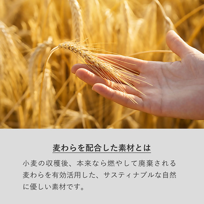 リサイクルA7リングメモ(麦わら配合表紙)（SNS-0300665）麦わら配合素材とは　小麦の収穫後、本来なら燃やして破棄される麦わらを有効活用した、サスティナブルな自然に優しい素材です。