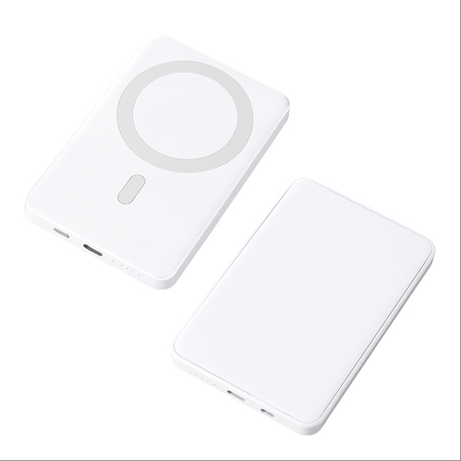 マグネット対応ワイヤレスモバイルチャージャー５０００（SNS-0300675）バッテリー表裏