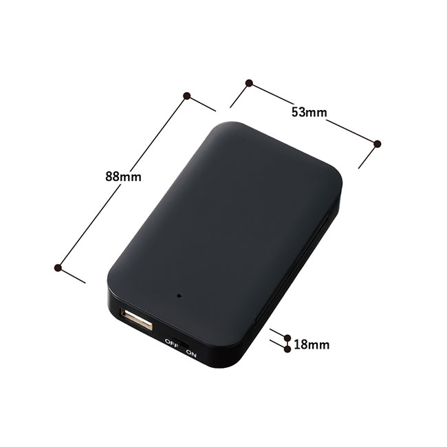 乾電池式モバイルチャージャー(単3乾電池×3本)（SNS-0300679）本体サイズ