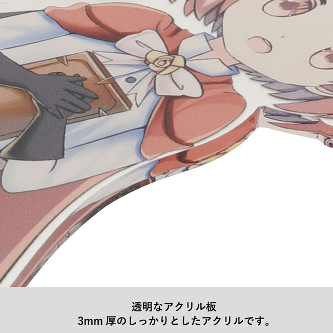 【プリント専用商品】フレーム付アクリルスタンドキーホルダー　クリア（SNS-0300700）透明なアクリル板　3mm厚
