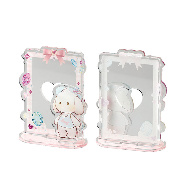 【プリント専用商品】アクリルトレカスタンド　デコパーツ（Ｍ）１個　クリア（SNS-0300705）本体裏表