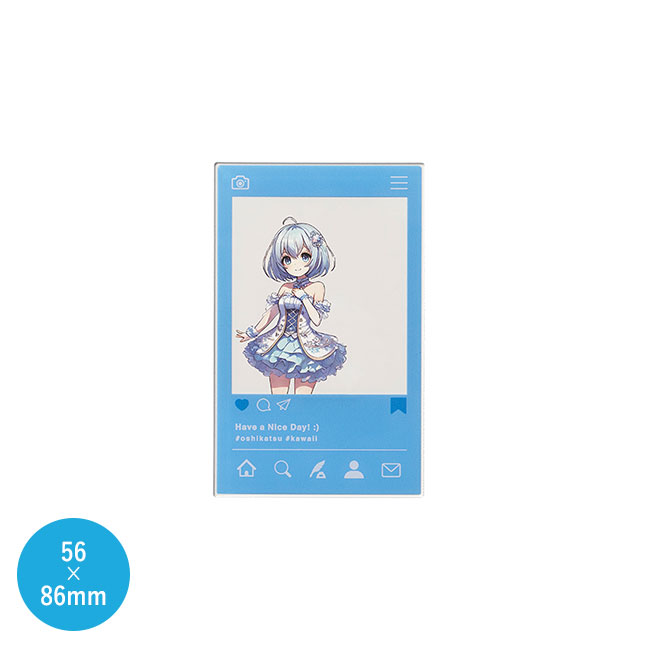 【プリント専用商品】アクリルカード（1mm厚）56×86mm　クリア（SNS-0300706）