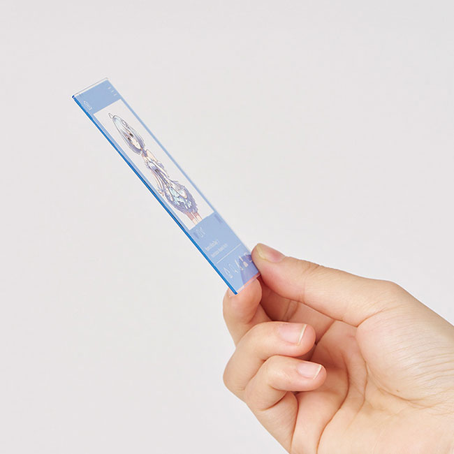 【プリント専用商品】アクリルカード（1mm厚）56×86mm　クリア（SNS-0300706）1mm厚のカードです