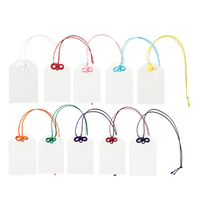 【プリント専用商品】アクリルお守り（Ｍ）５ｍｍ　クリア（SNS-0300711）紐の色イメージ